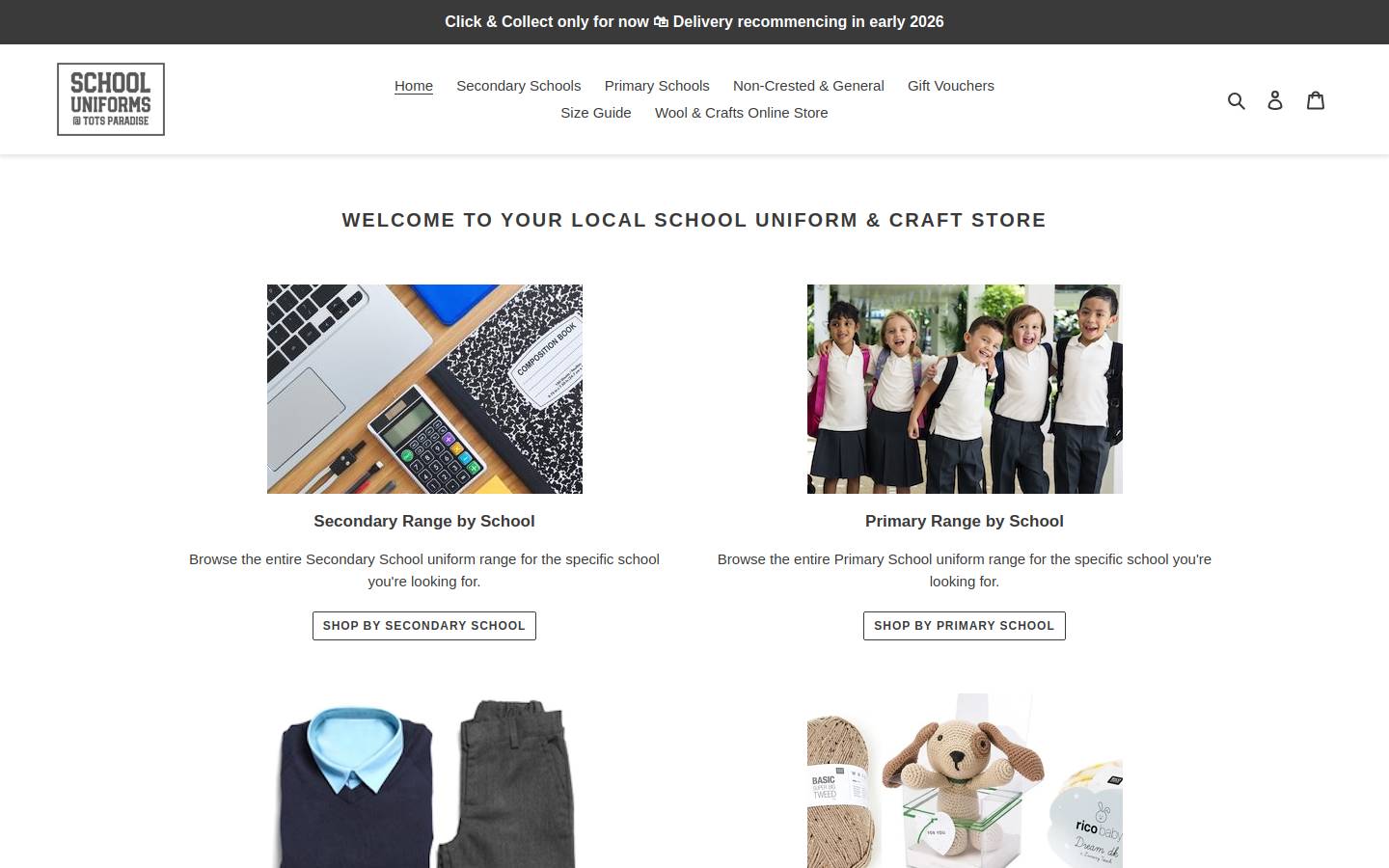 uniformsireland.ie homepage screenshot