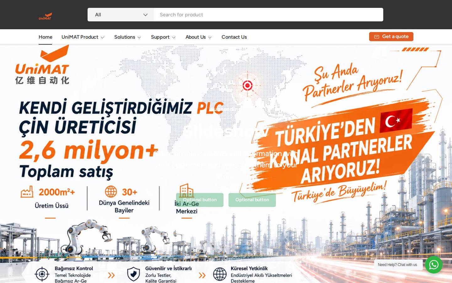 unimatautomation.com homepage screenshot