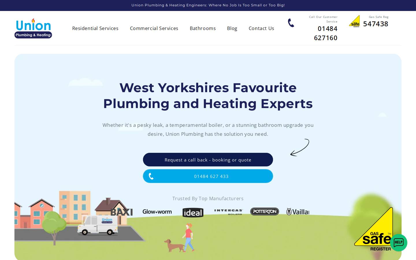 union-plumbing.co.uk homepage screenshot