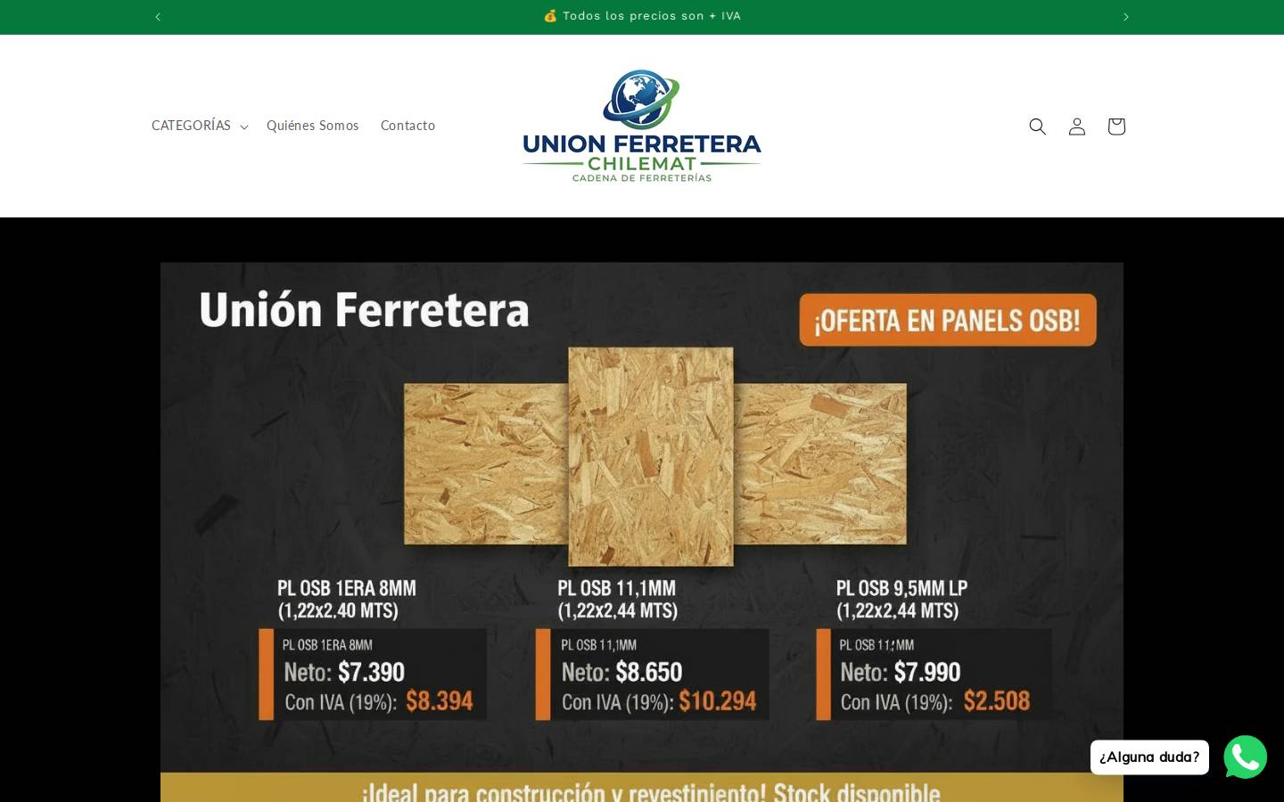 unionferretera.cl homepage screenshot