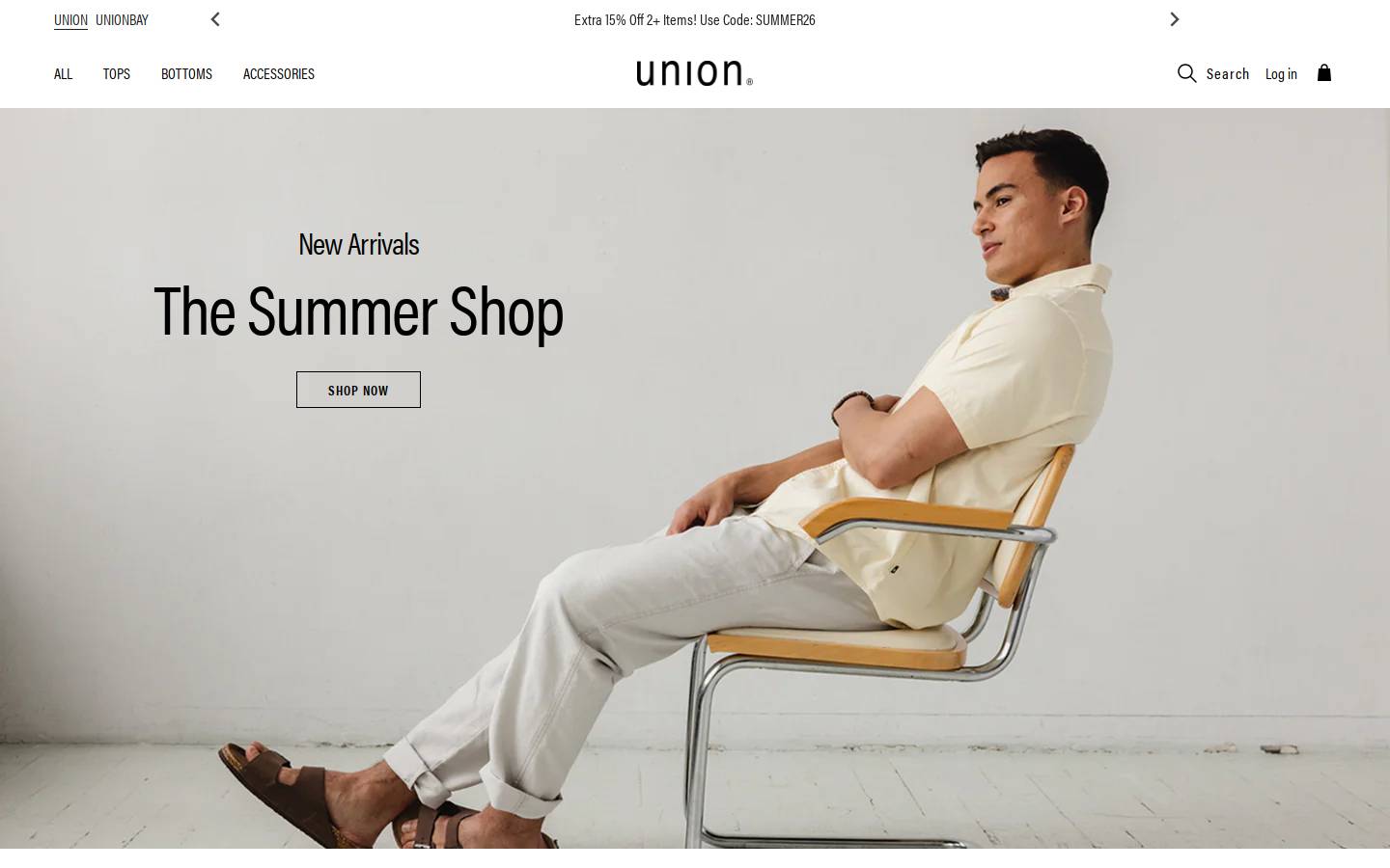 unionjeans.com homepage screenshot