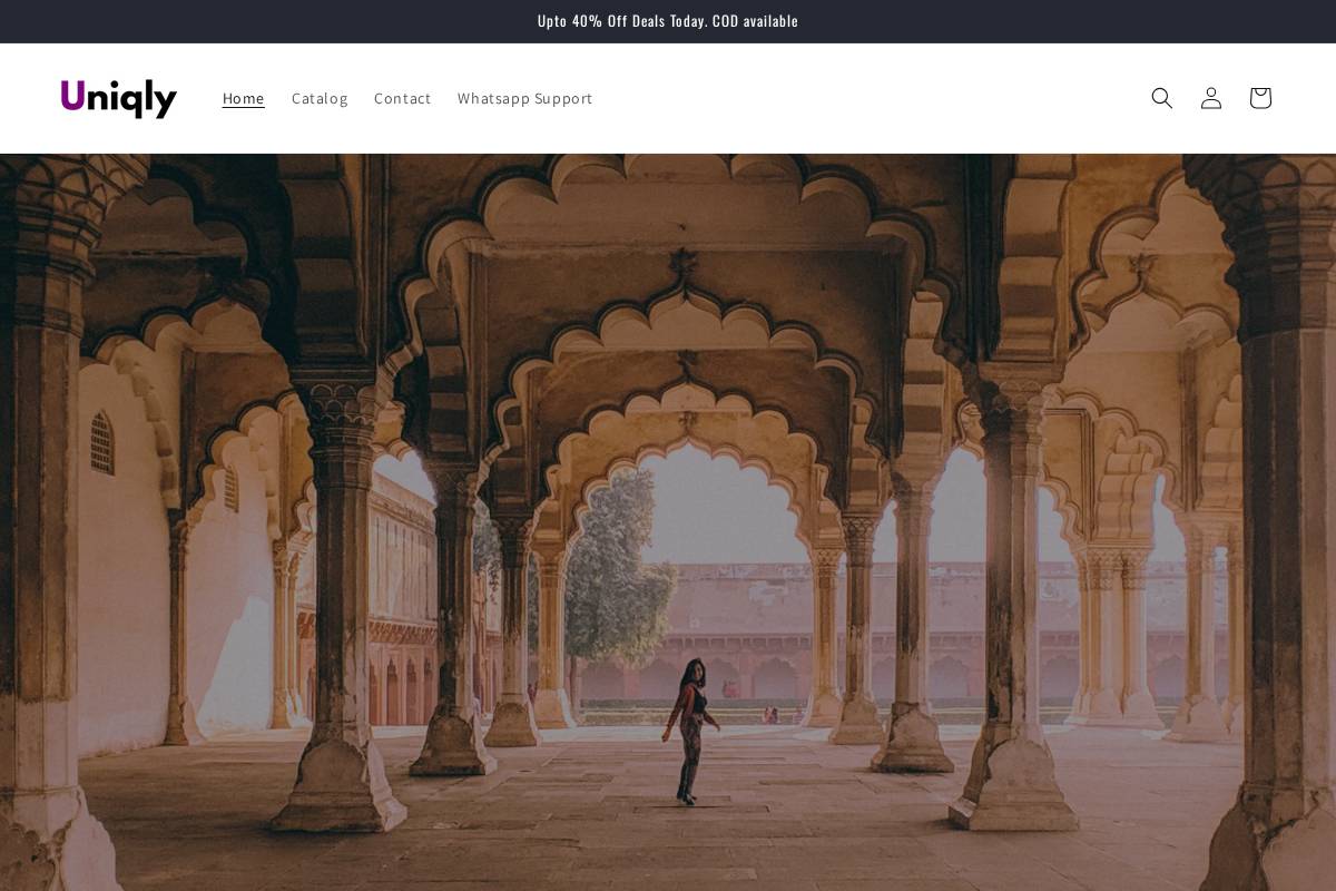 uniqly.in homepage screenshot