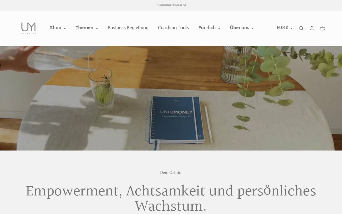 uniqmynd.de homepage screenshot
