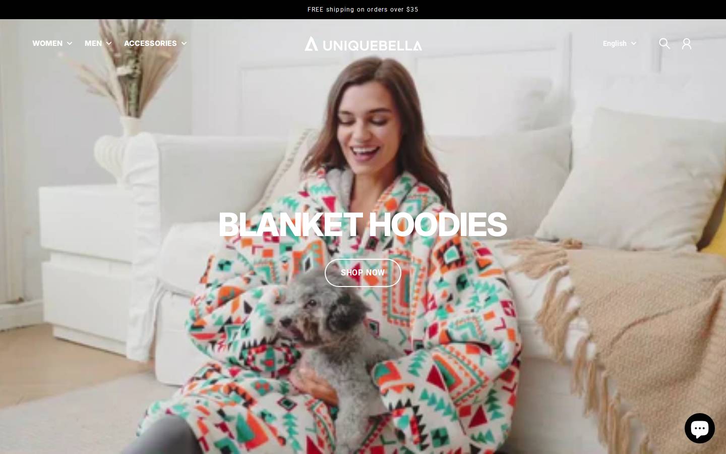 unique-bella.com homepage screenshot