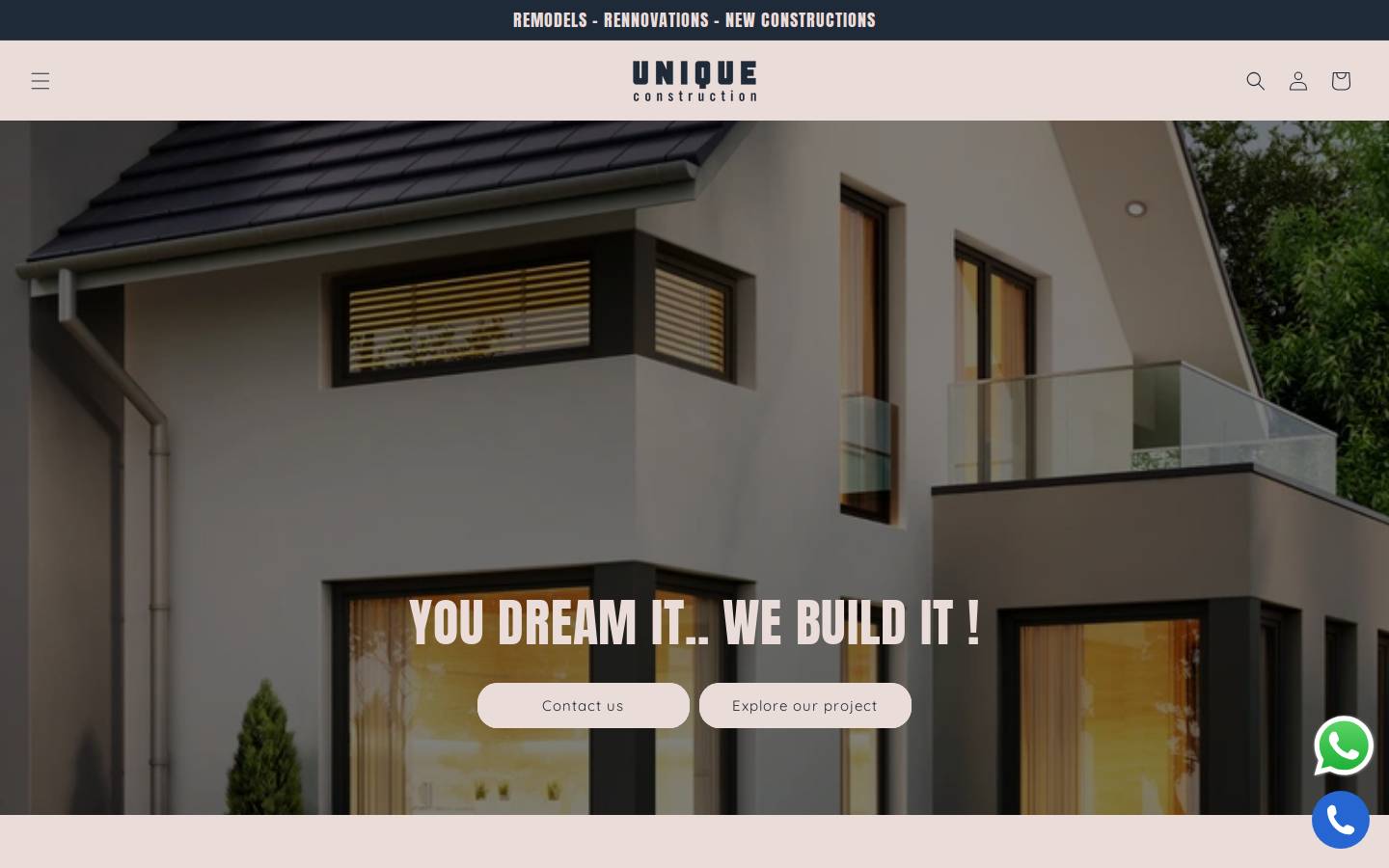 uniquecons.com homepage screenshot