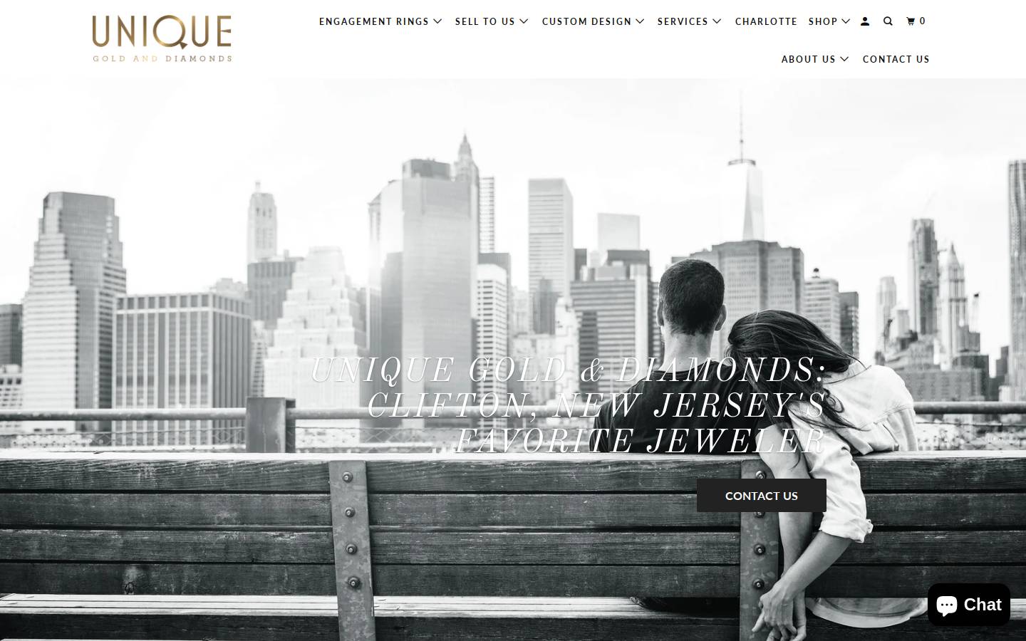 uniquegoldanddiamonds.com homepage screenshot