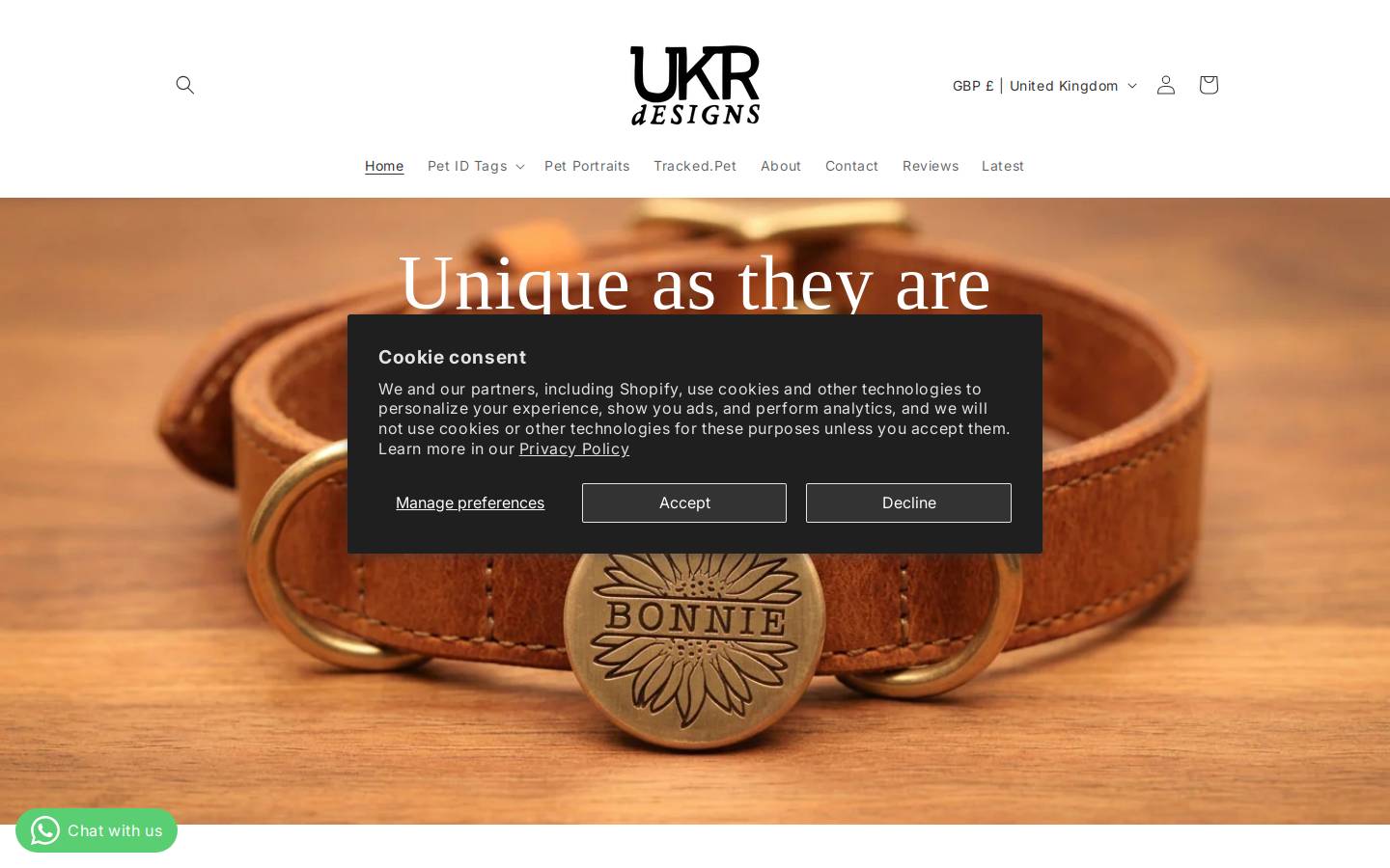 UKR Designs homepage screenshot