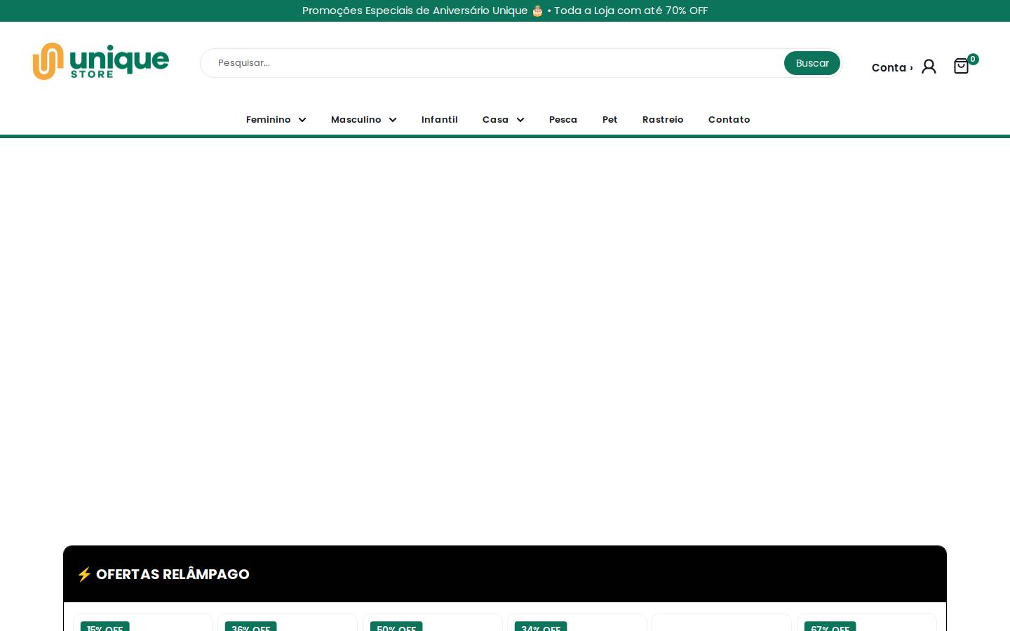 uniquestoreb.com homepage screenshot
