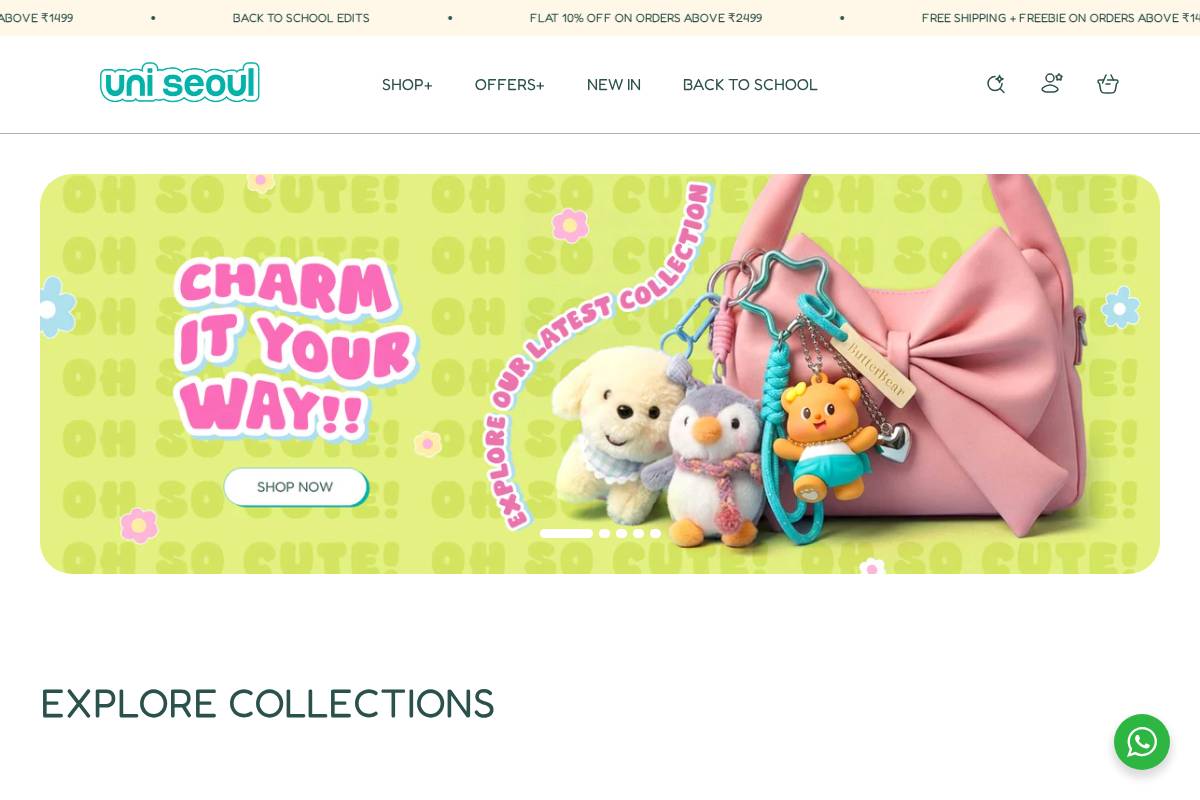 uniseoul.in homepage screenshot