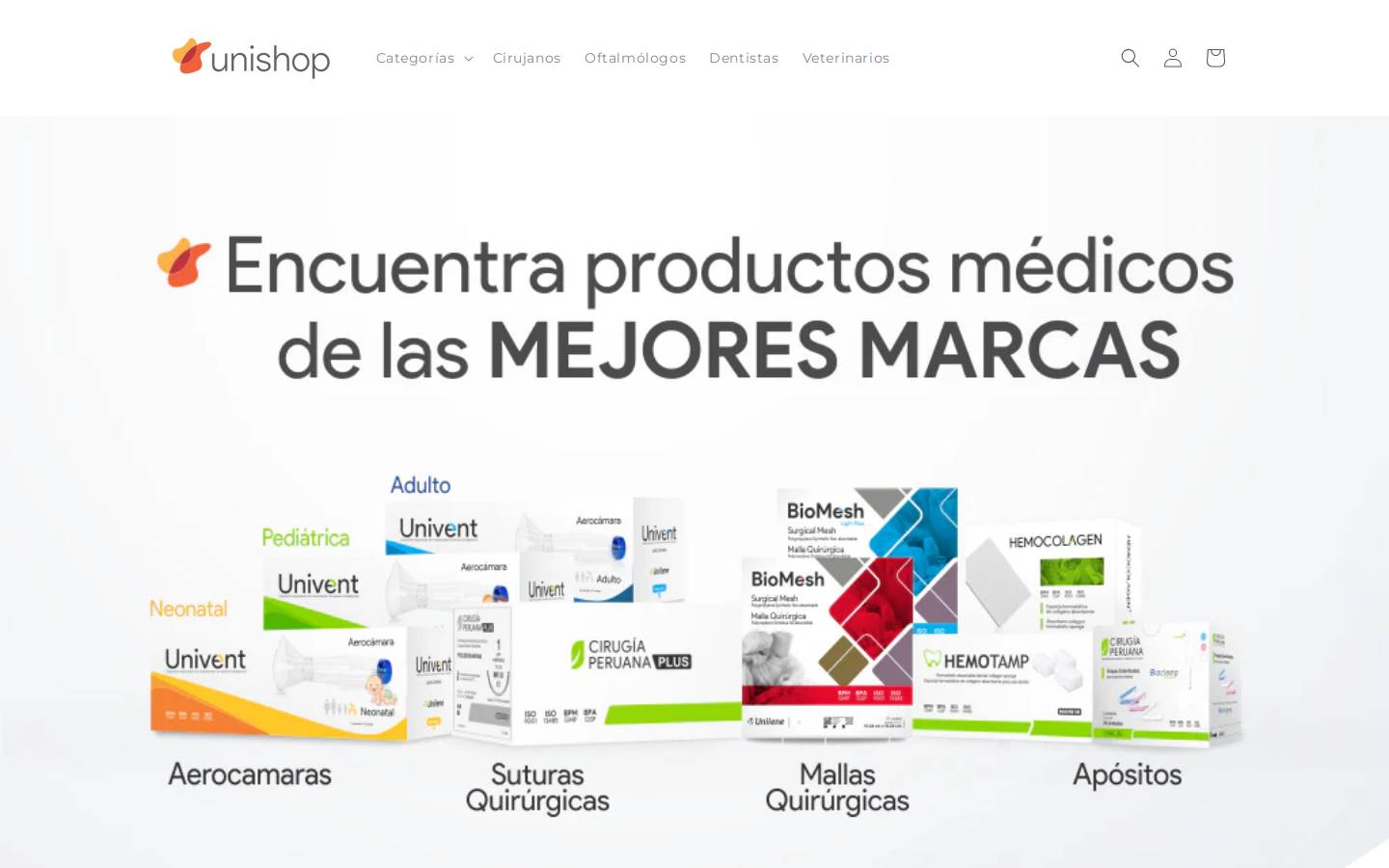 unishop.pe homepage screenshot