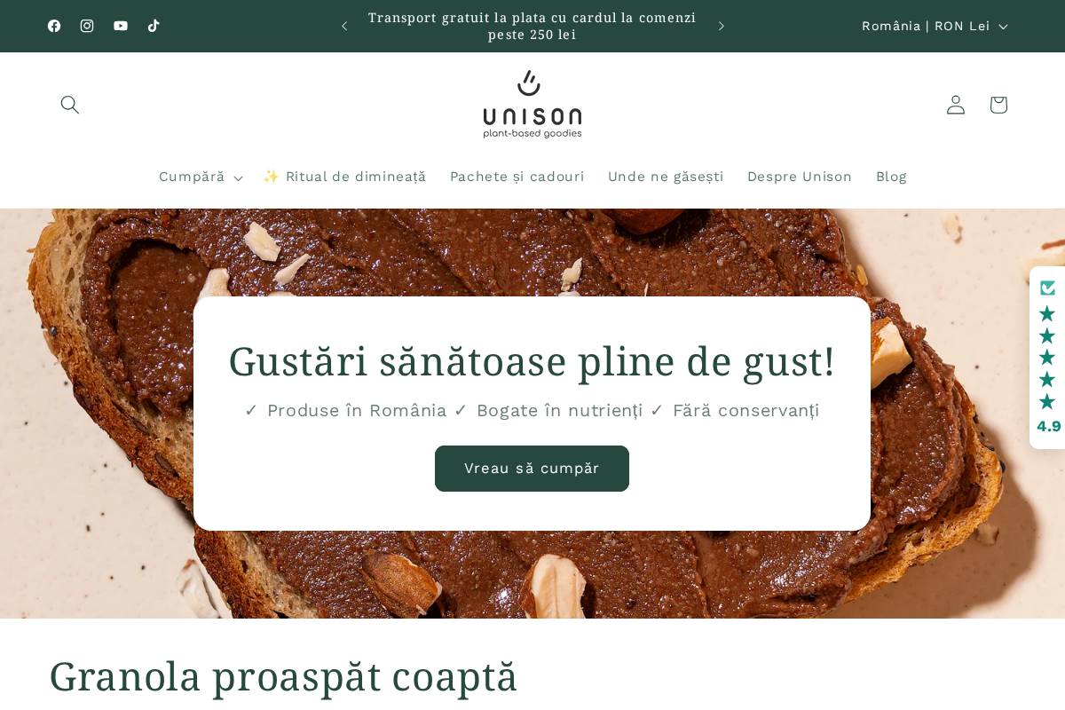 Unison  homepage screenshot