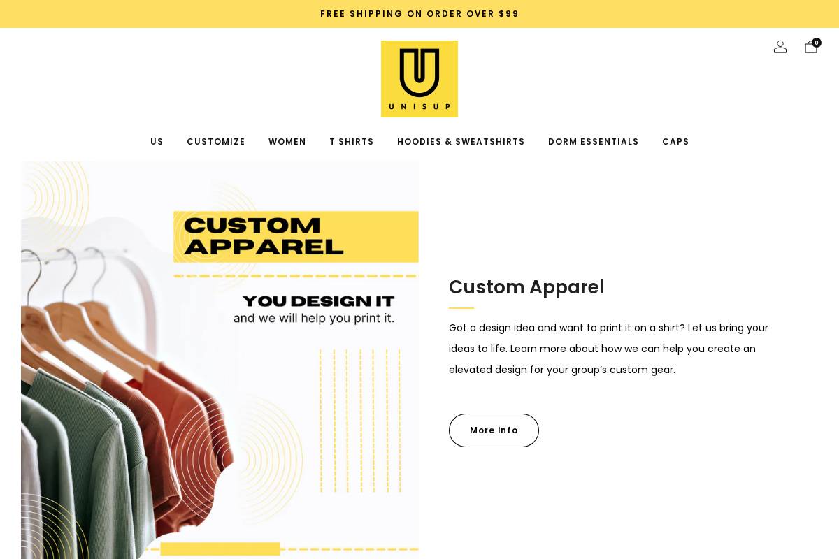 UNISUP homepage screenshot