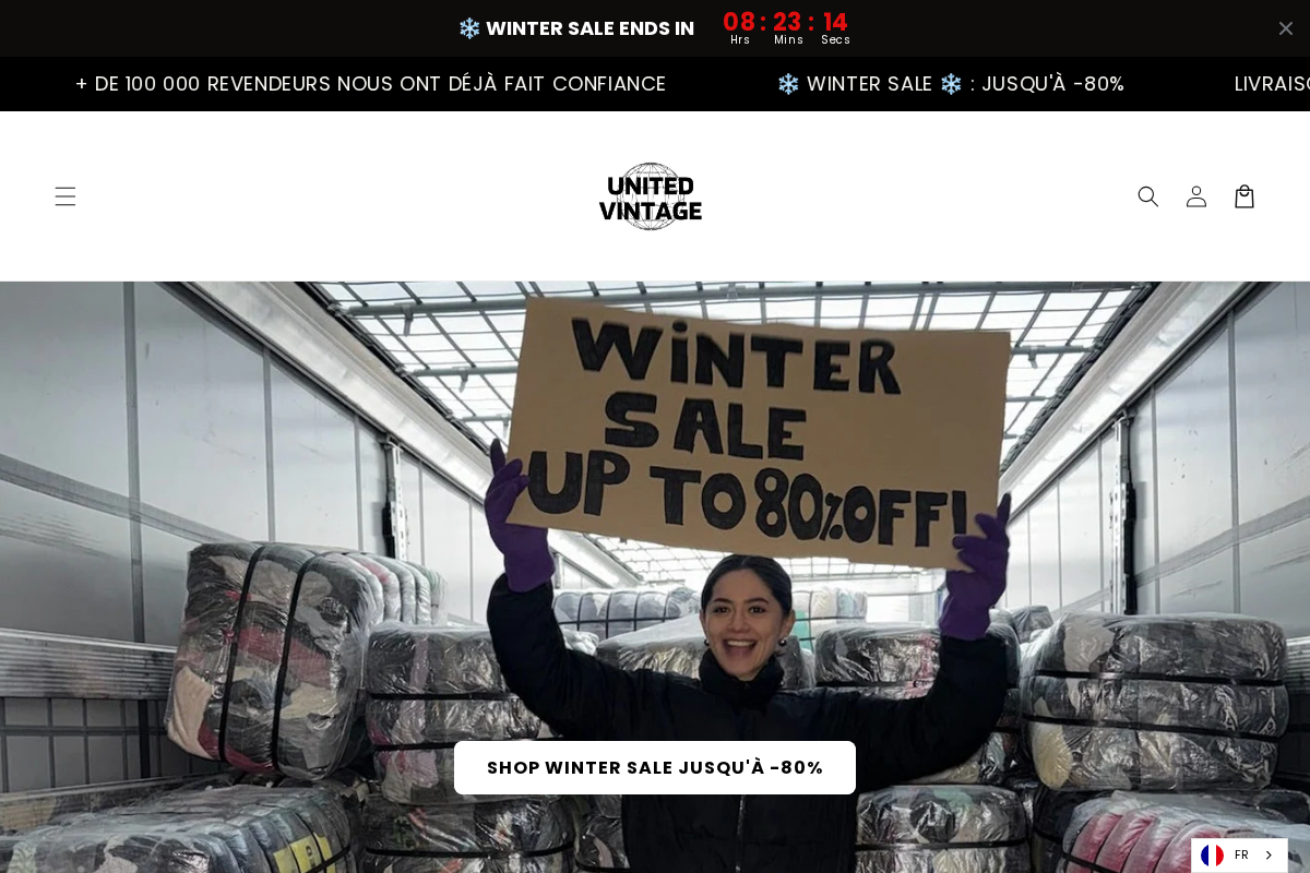 United Vintage  homepage screenshot