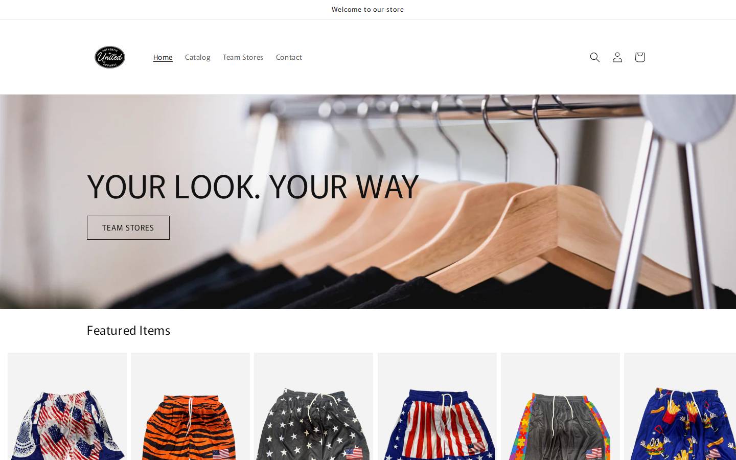 unitedapparel.net homepage screenshot