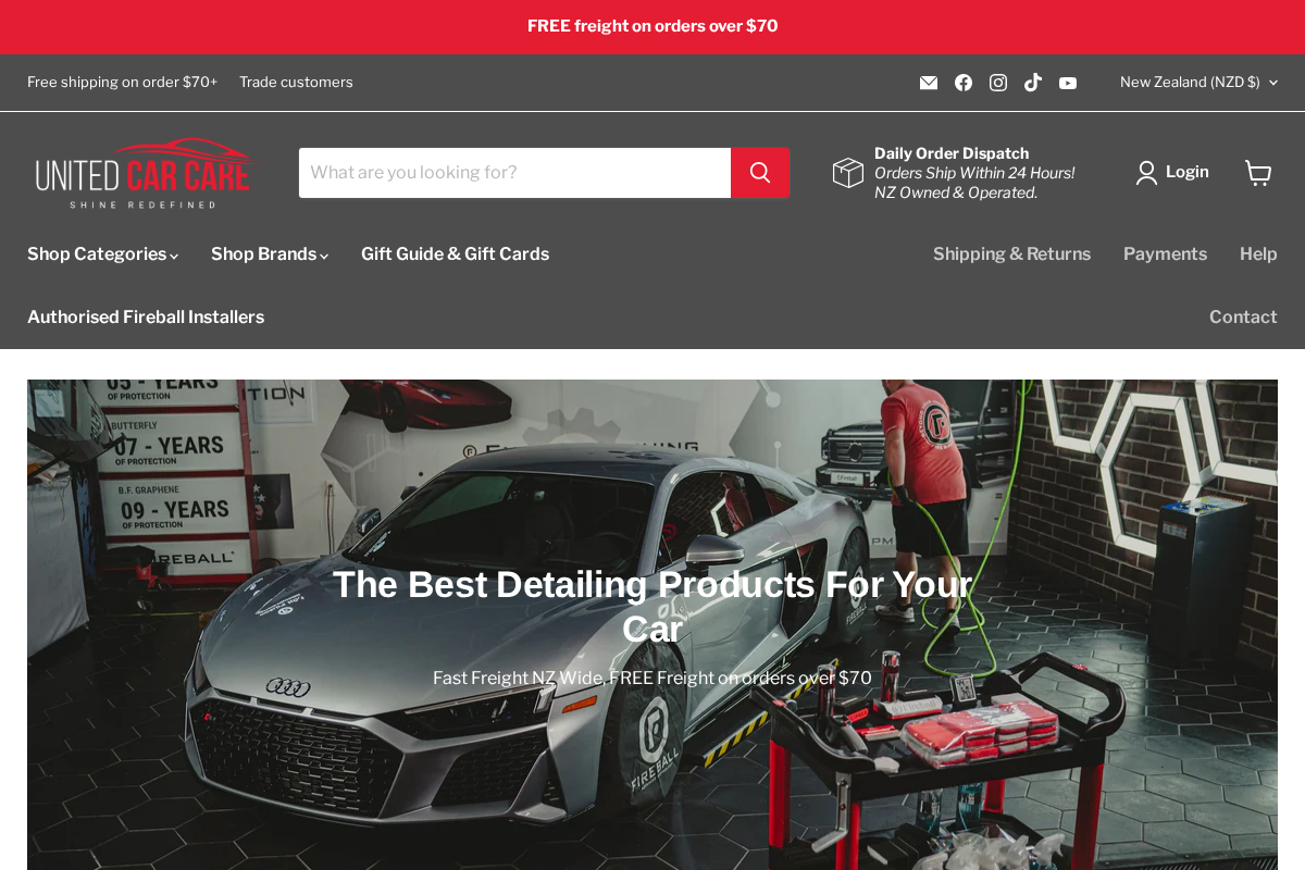 United Car Care homepage screenshot
