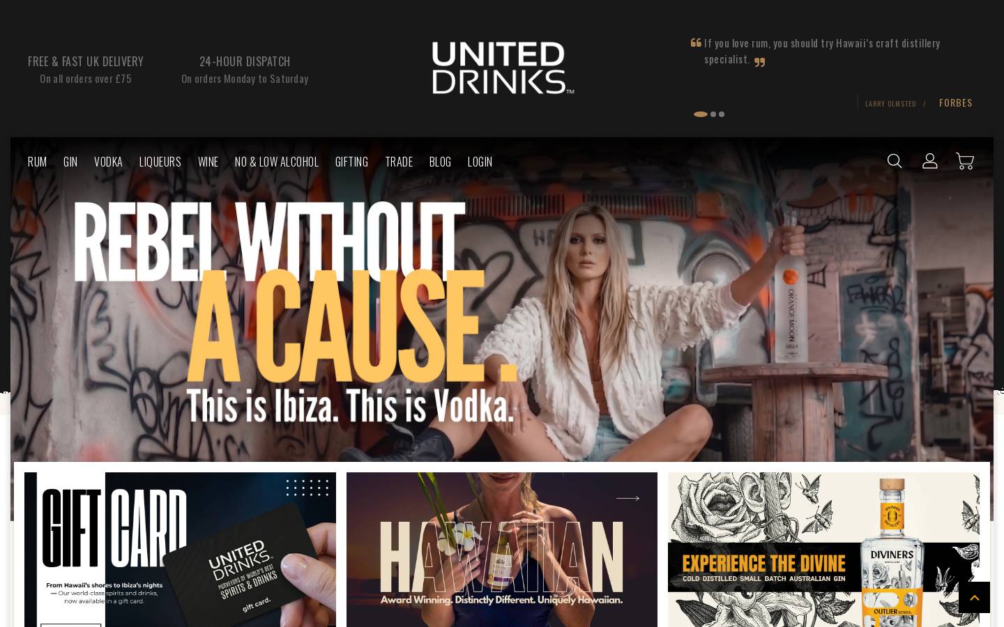 uniteddrinks.co.uk homepage screenshot