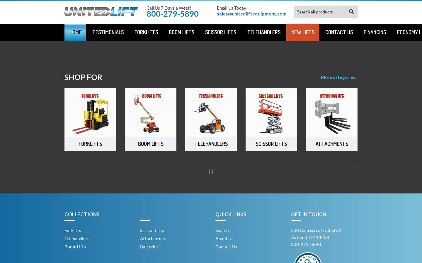 unitedlift.com homepage screenshot