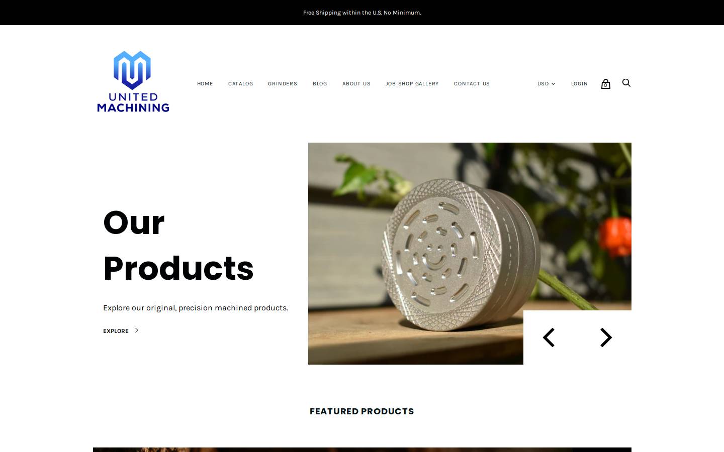 unitedmachining.us homepage screenshot