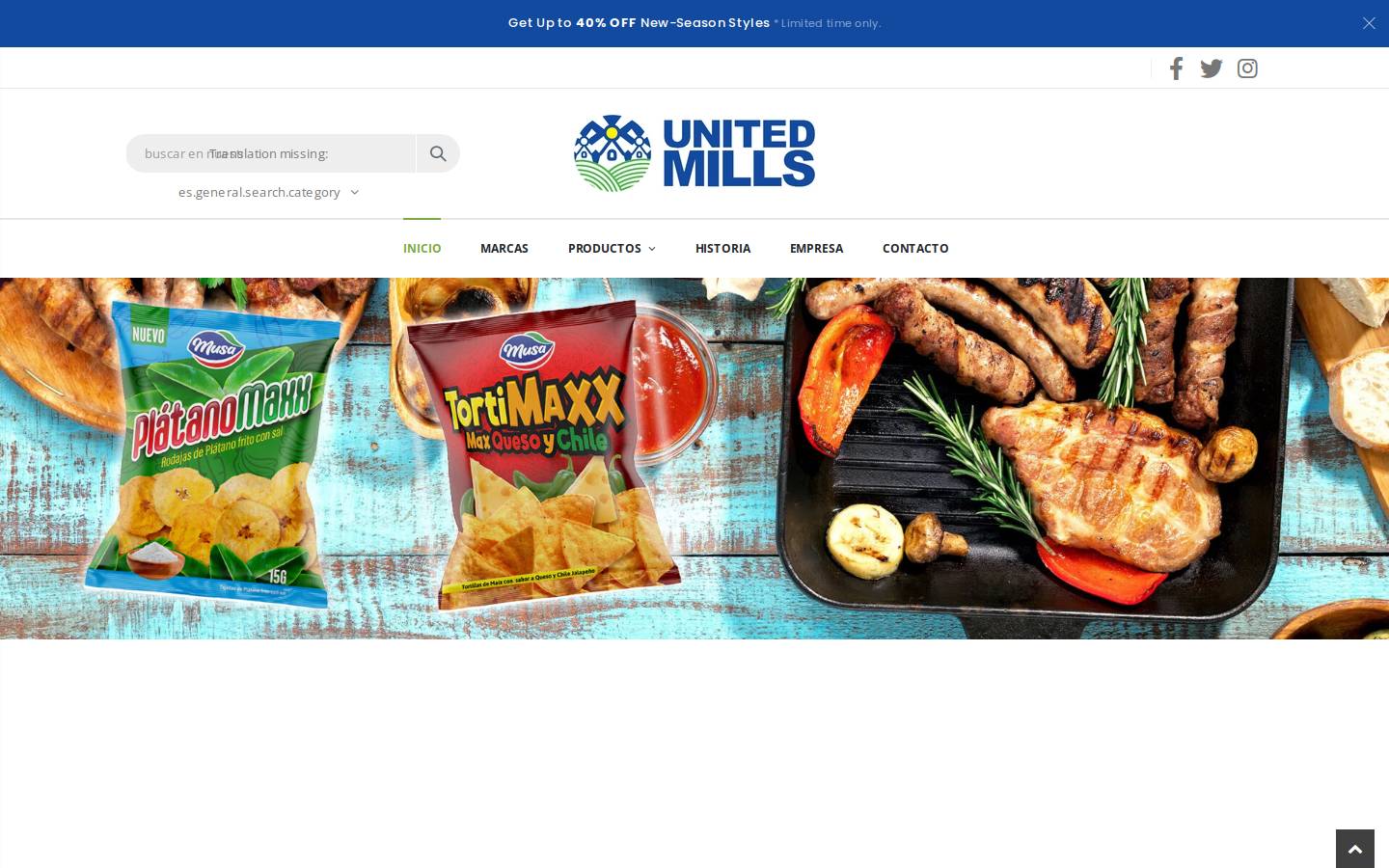 unitedmills.com homepage screenshot