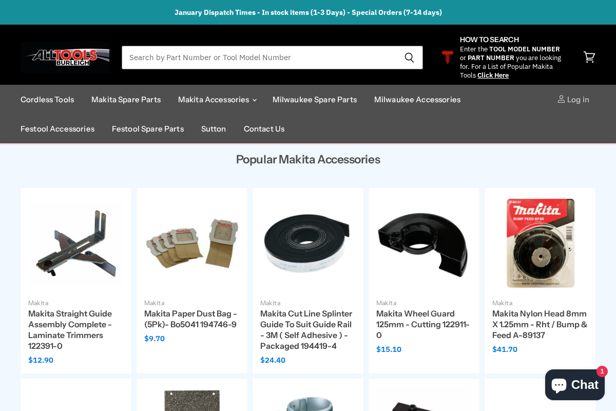 Spare Parts and Accessories For Tools homepage screenshot