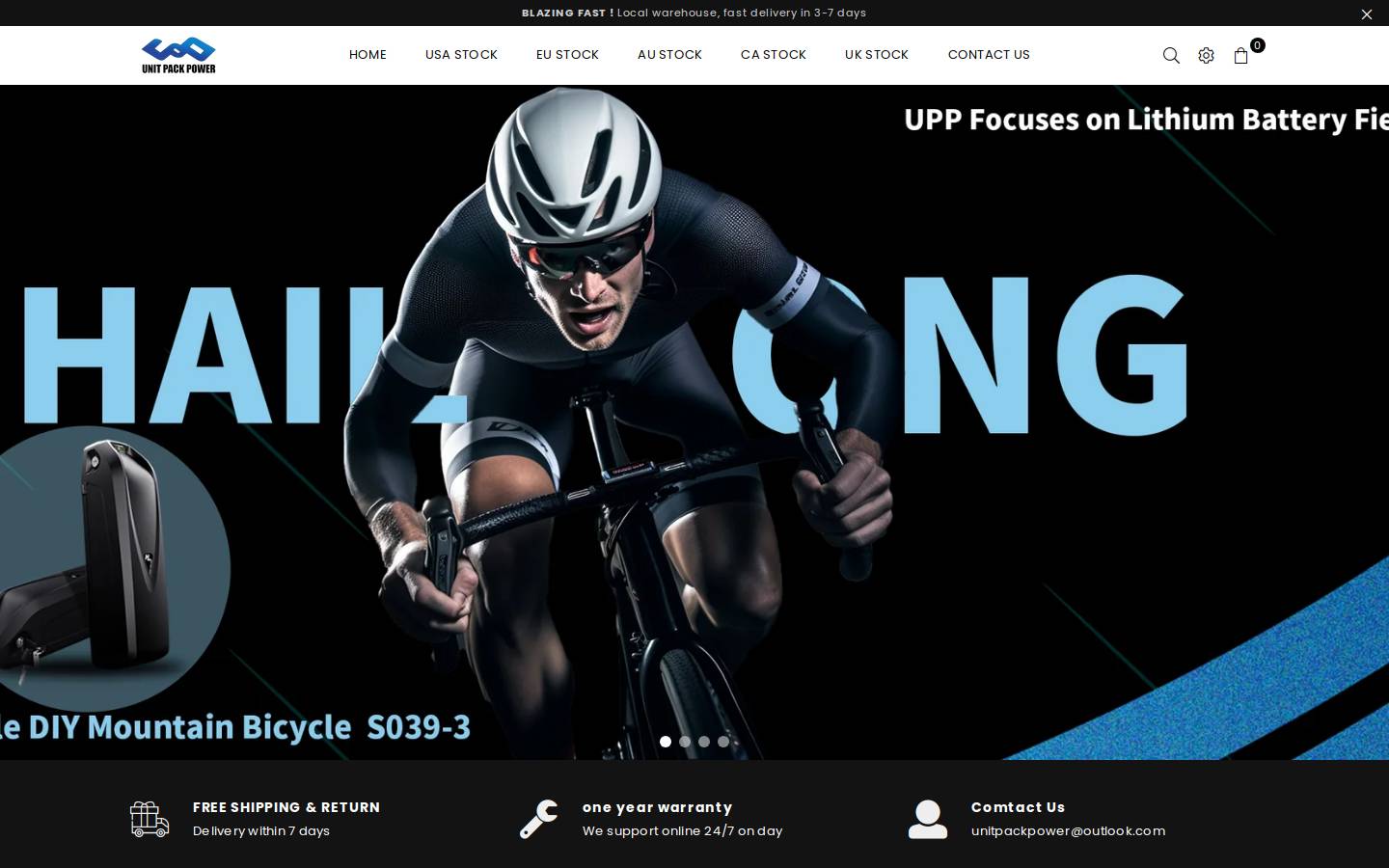 Unitpackpower homepage screenshot