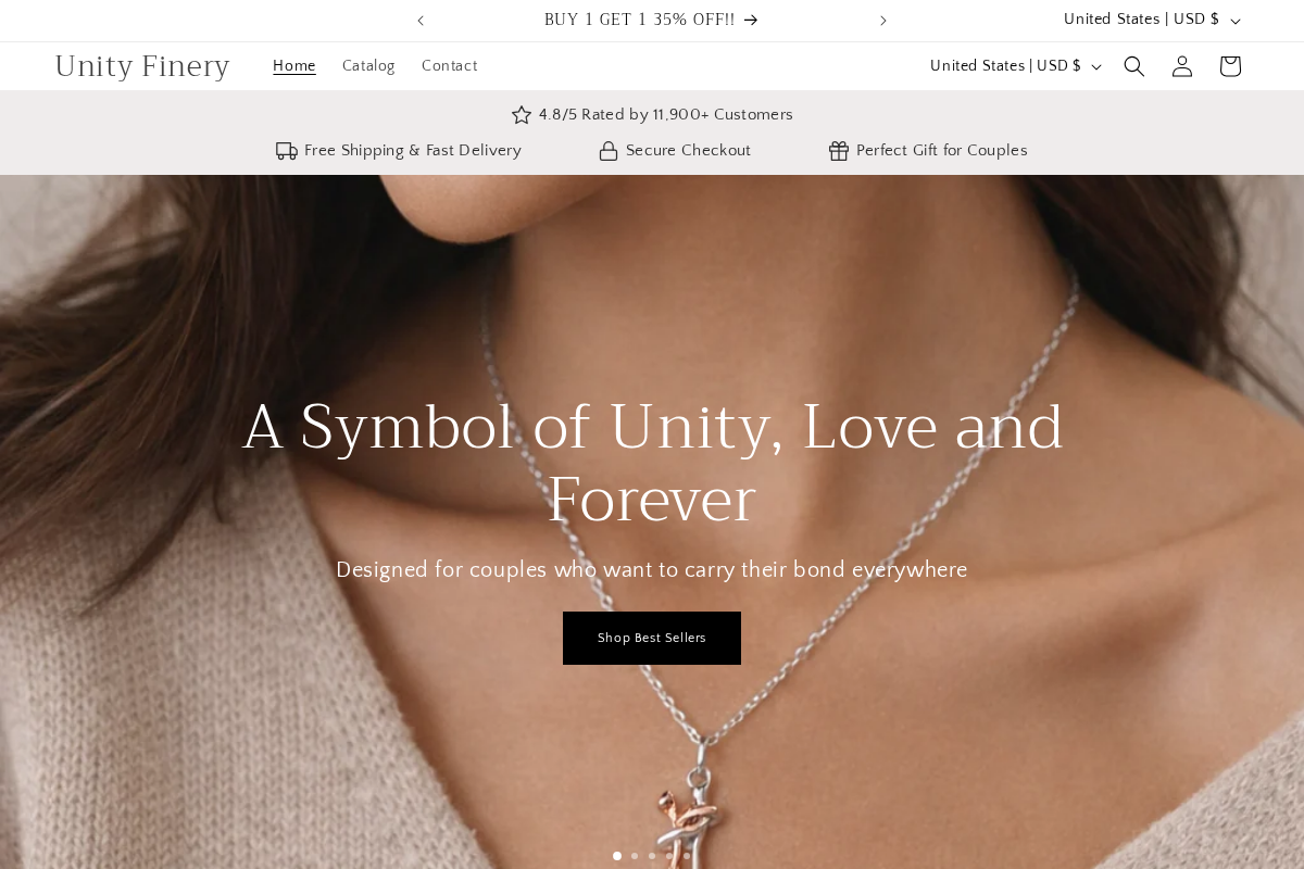 Unityfinery homepage screenshot