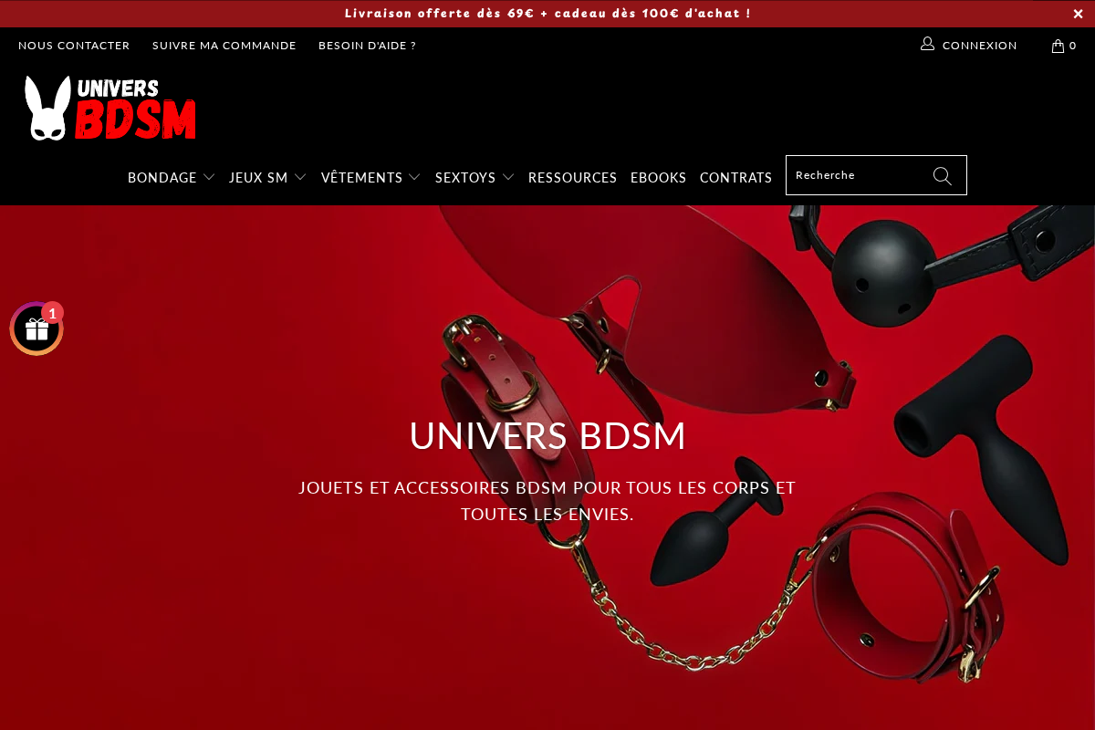Univers BDSM homepage screenshot