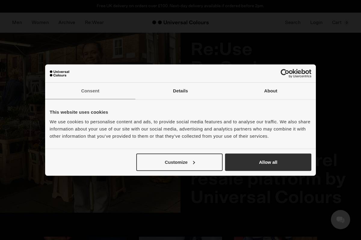 universalcolours.com homepage screenshot