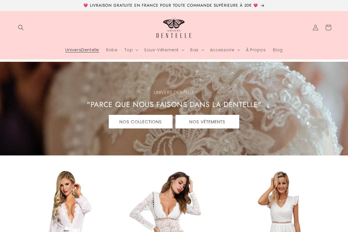 Universdentelle homepage screenshot