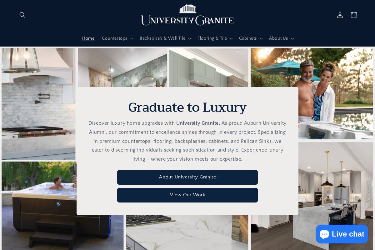 universitygranite.com homepage screenshot