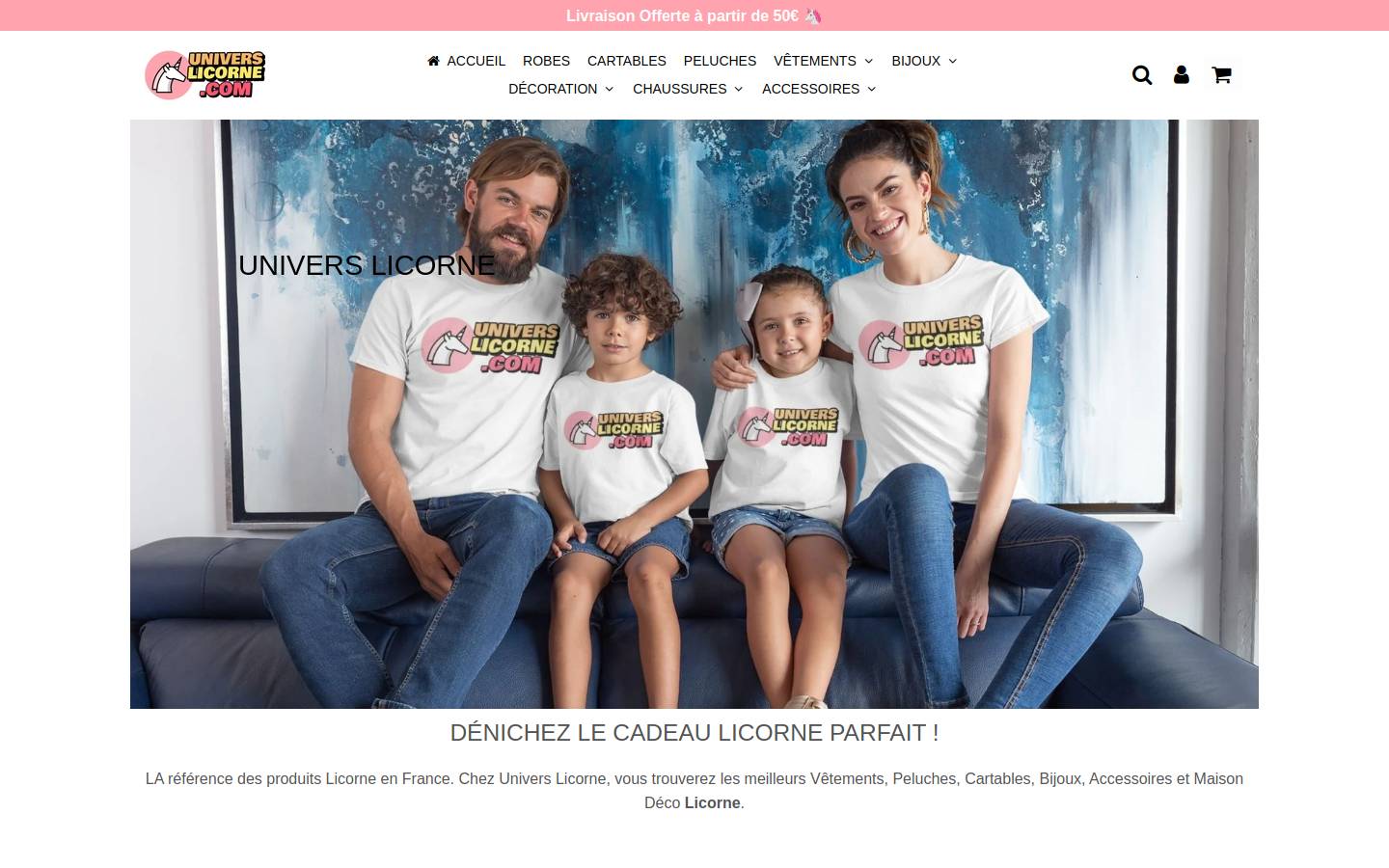 universlicorne.com homepage screenshot
