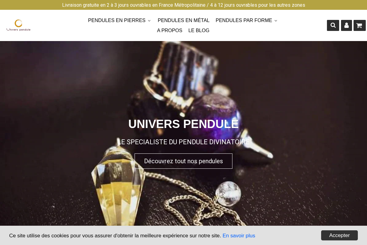 Univers Pendule homepage screenshot