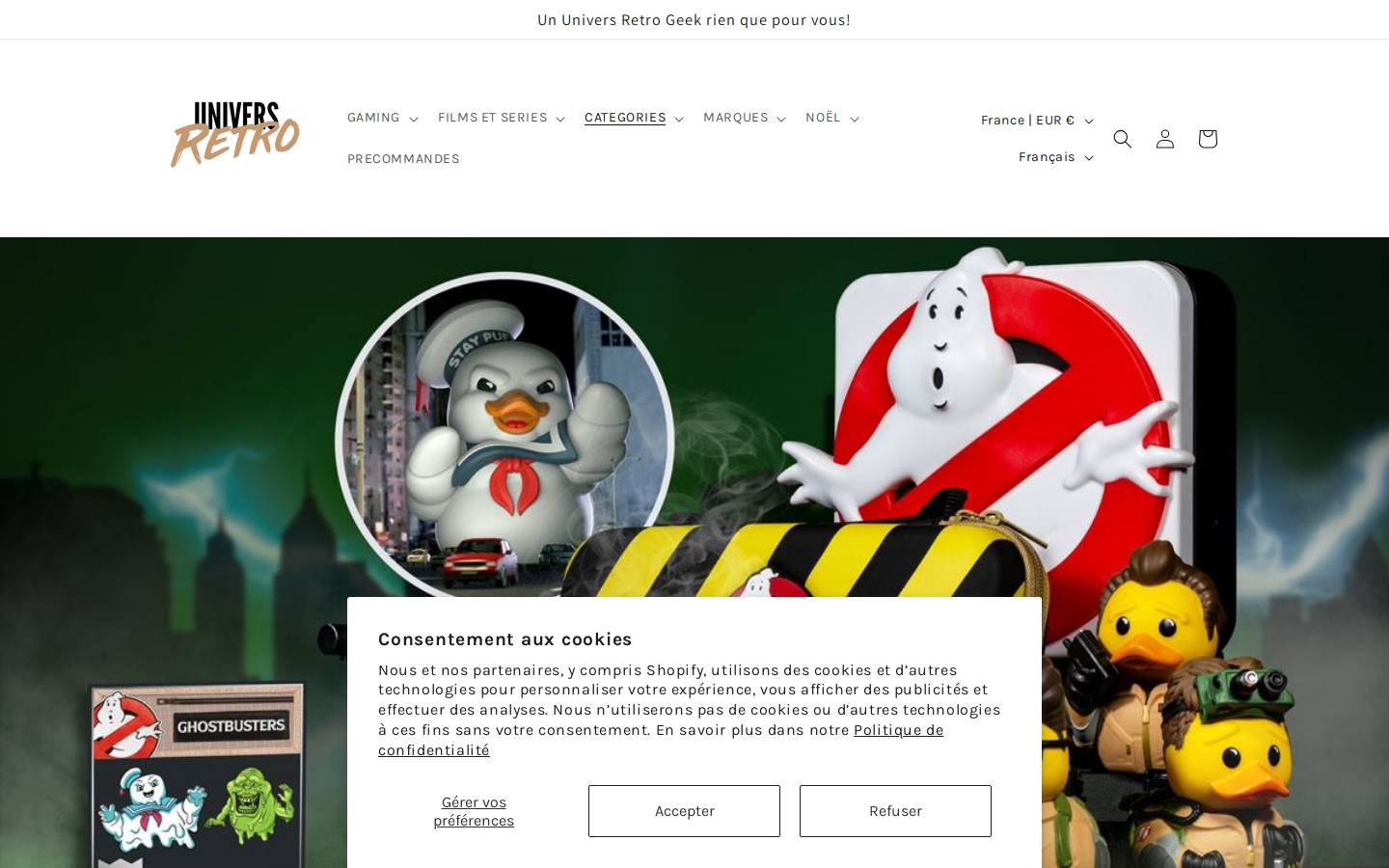 universretro.com homepage screenshot