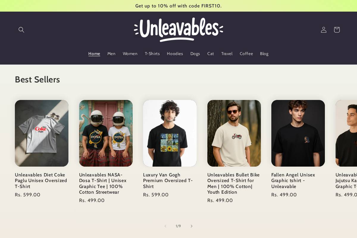 unleavables.com homepage screenshot