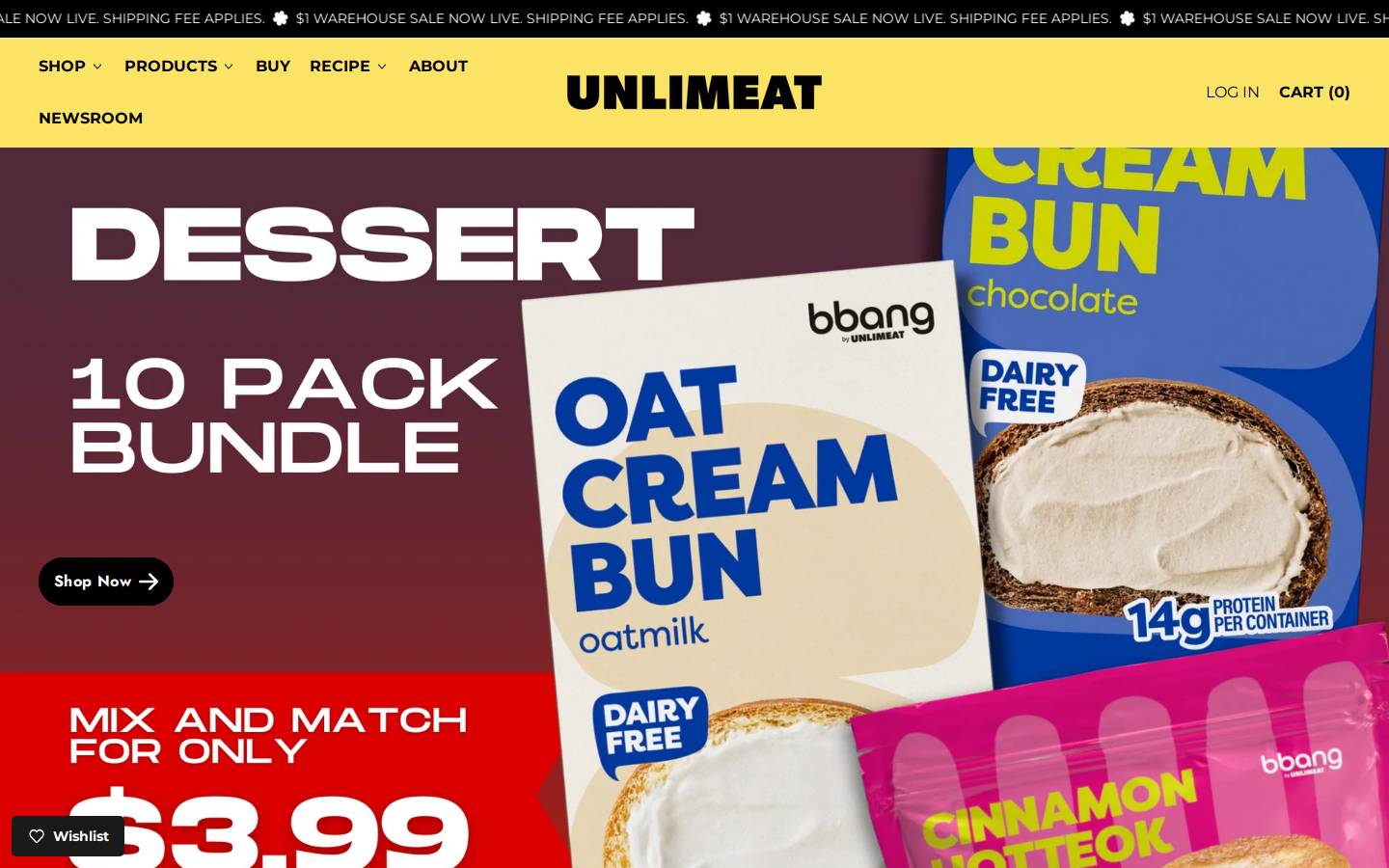 unlimeat.co homepage screenshot