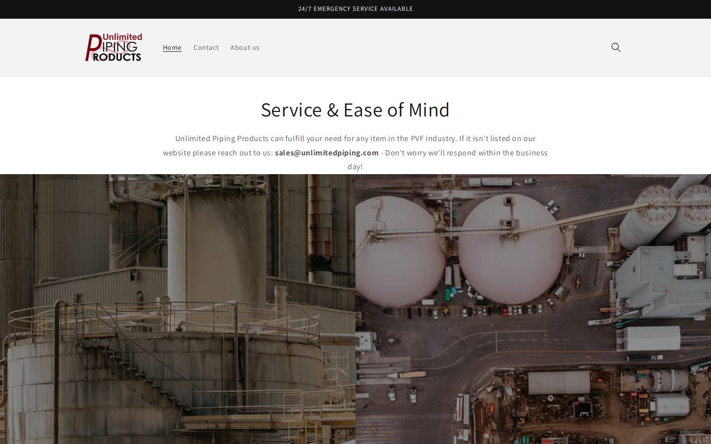 unlimitedpiping.com homepage screenshot