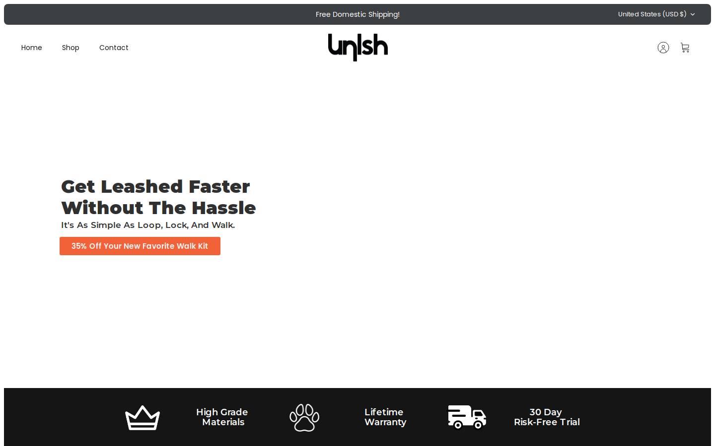 unlsh.co homepage screenshot