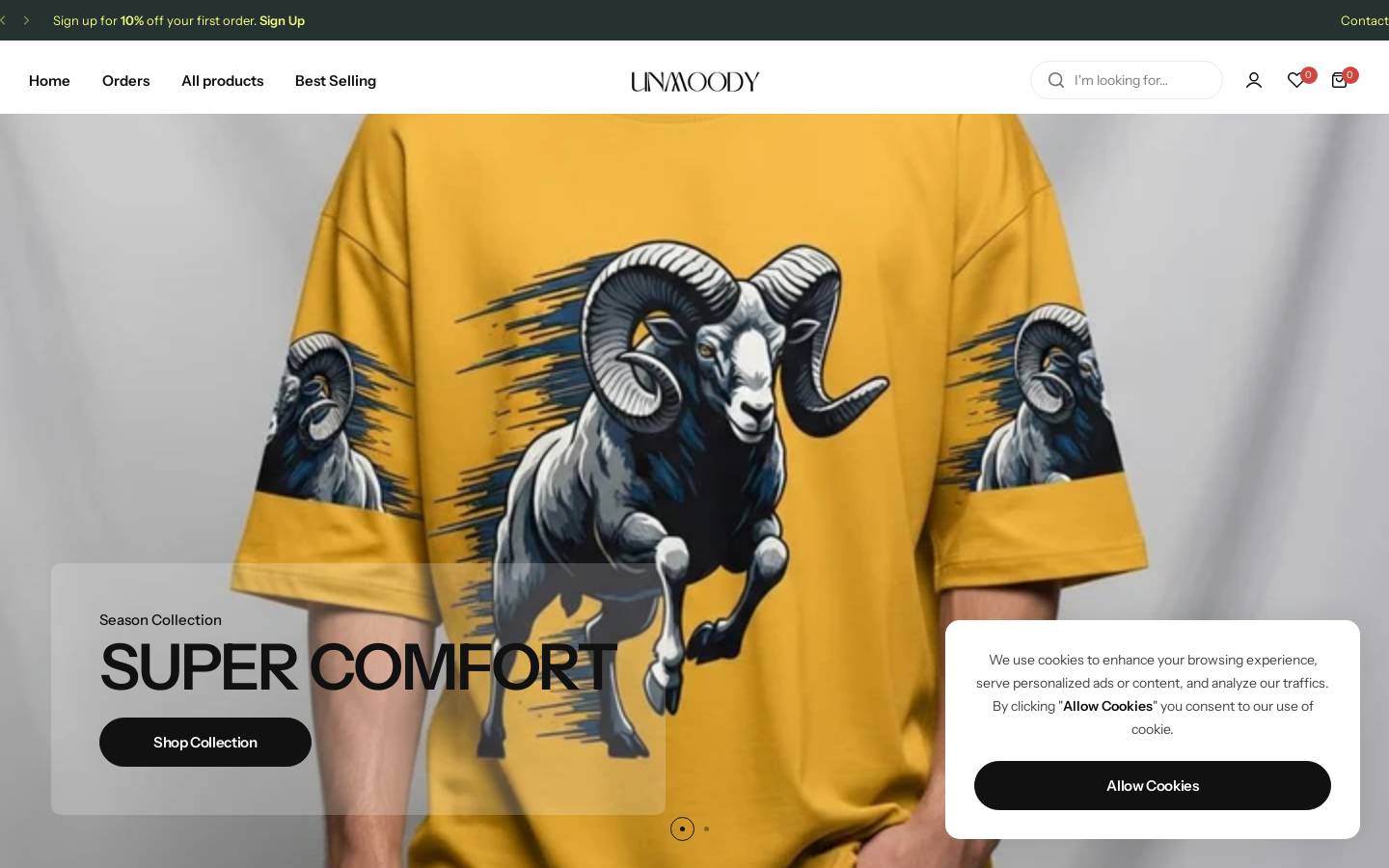 unmoody.com homepage screenshot