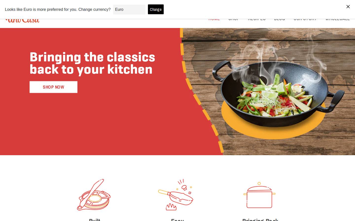 Uno Casa homepage screenshot