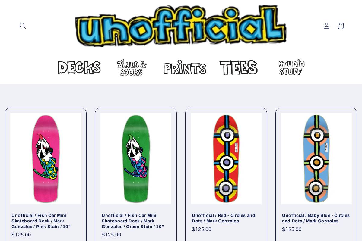 unofficialgonz.com homepage screenshot