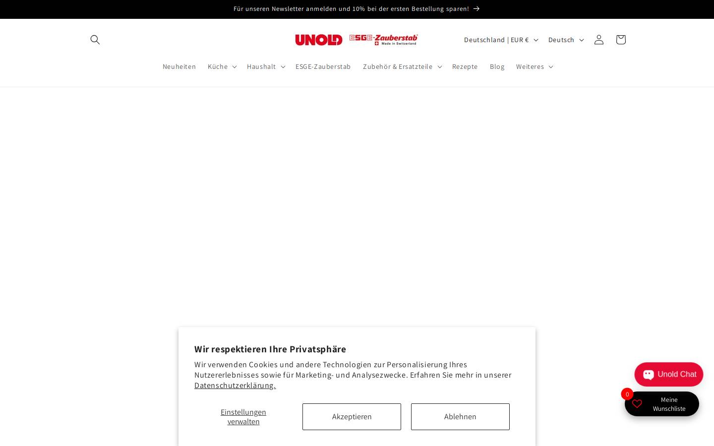 Unold homepage screenshot