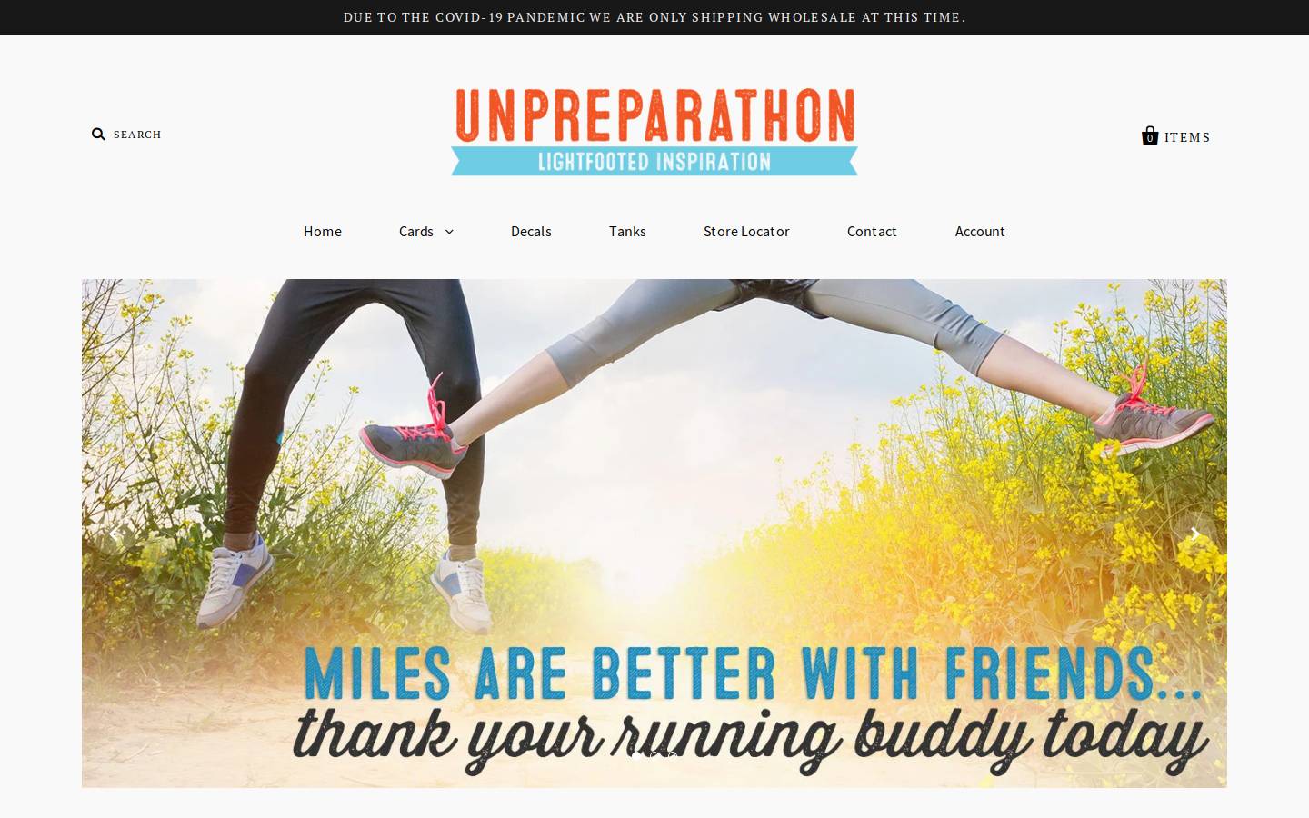 unpreparathon.com homepage screenshot