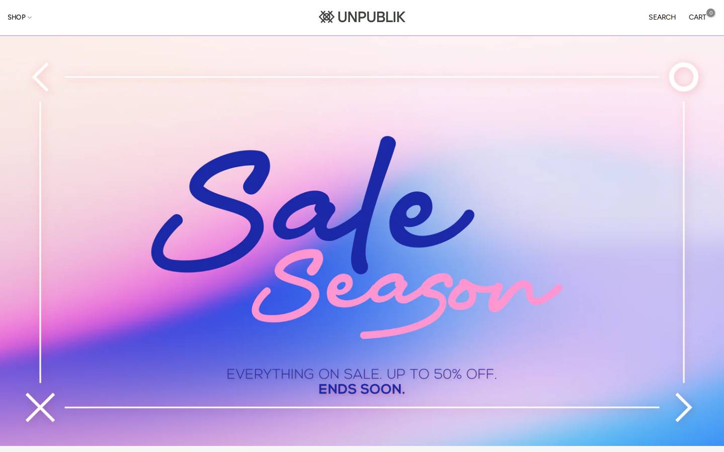 unpublik.com homepage screenshot