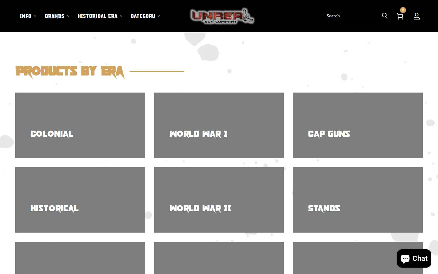 unrealguncompany.com.au homepage screenshot