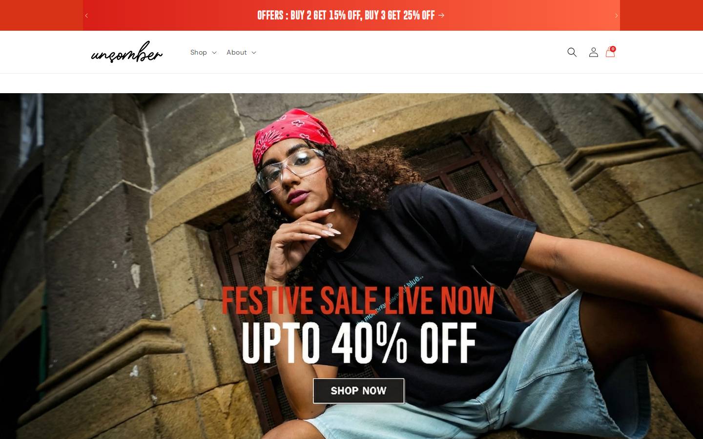 unsomber.com homepage screenshot