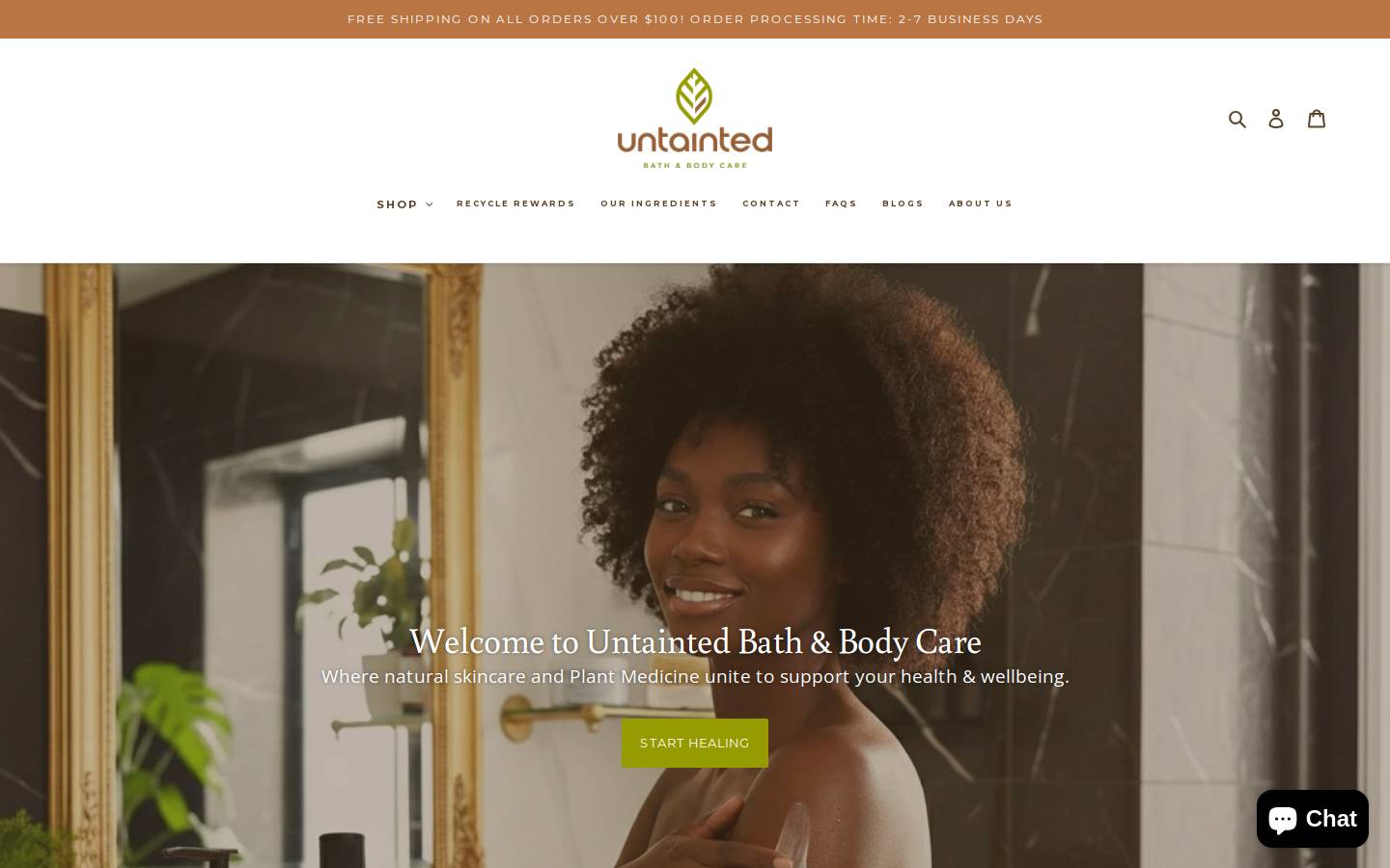 untainted.ca homepage screenshot
