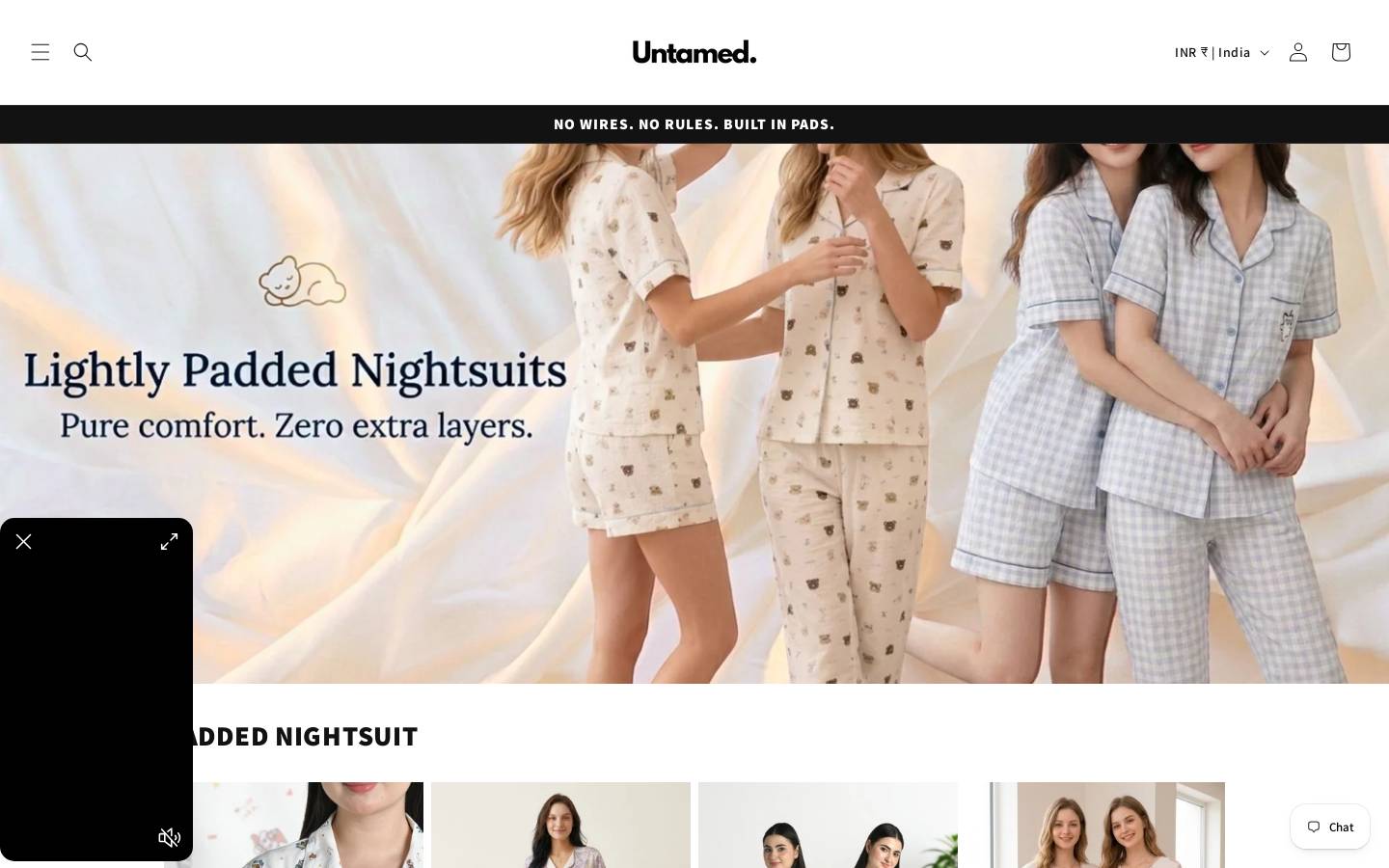 untamedclothing.in homepage screenshot