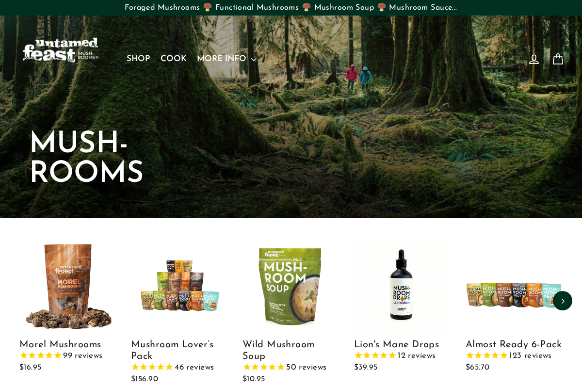 untamedfeast.com homepage screenshot