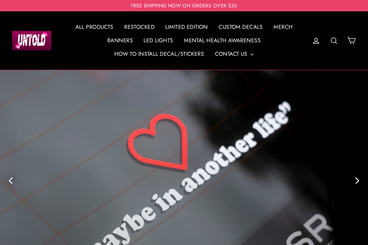 Untold Love homepage screenshot