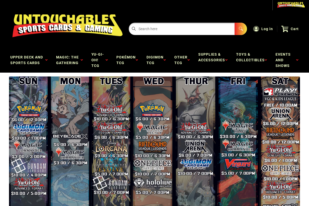 Untouchables homepage screenshot